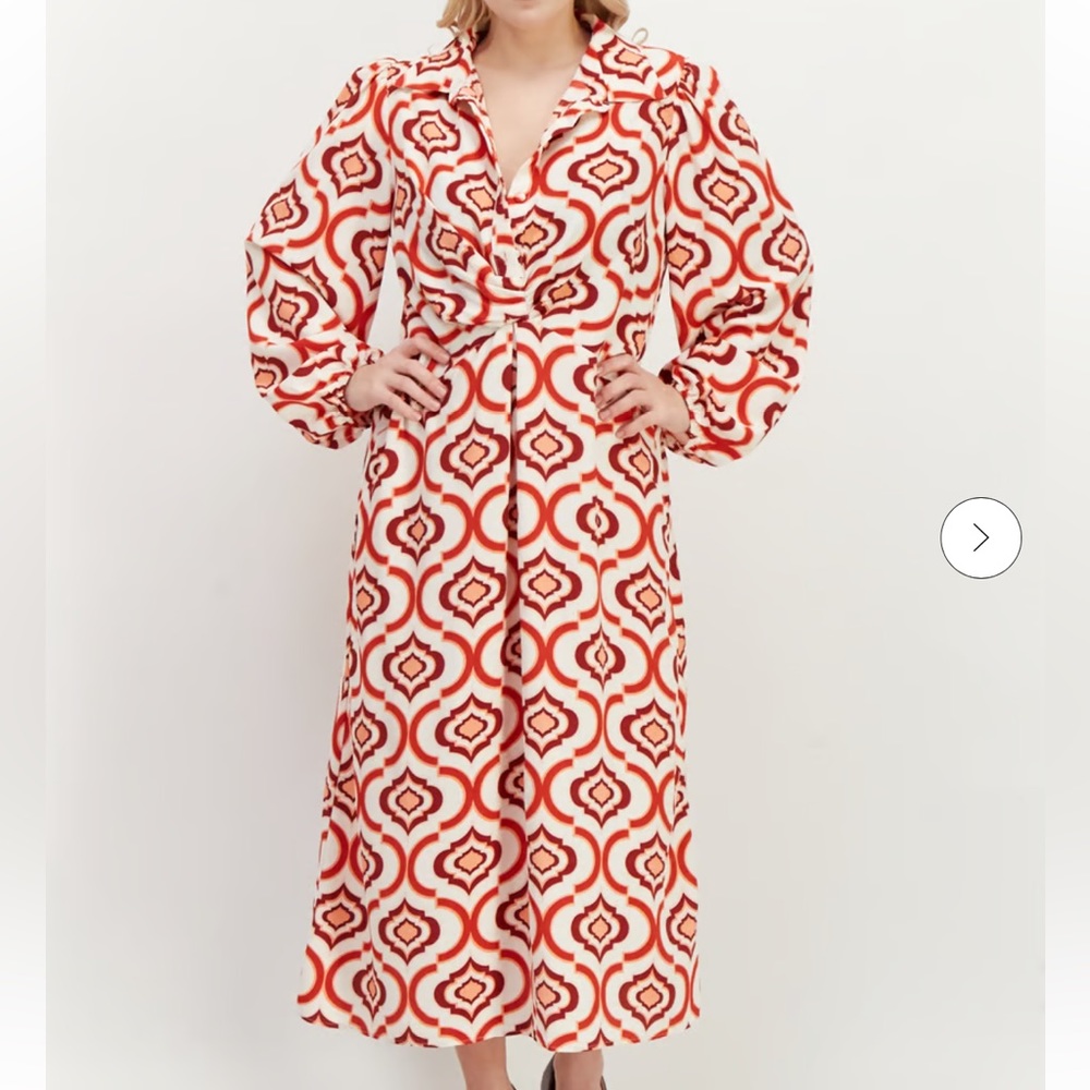 River Island Allover Print Midi Dress